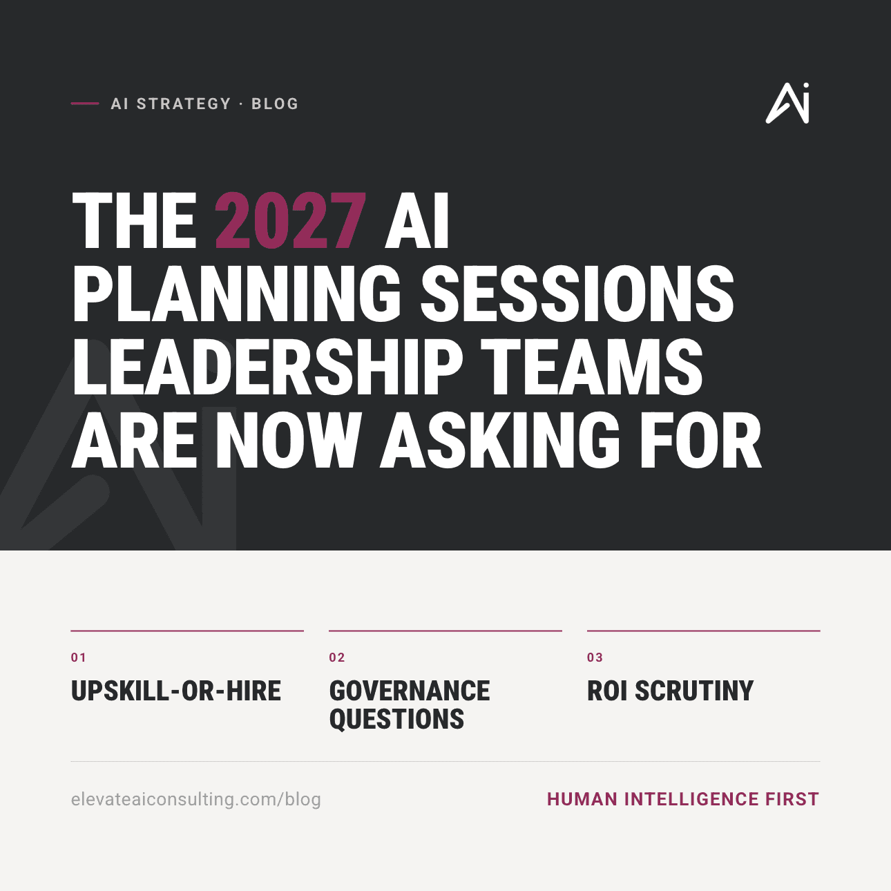 The 2027 AI Planning Sessions Leadership Teams Are Now Asking For