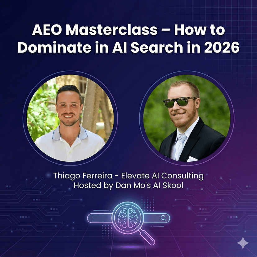 Elevate AI Consulting: AEO Masterclass — Watch the AEO Masterclass replay. Learn how Answer Engine Op.