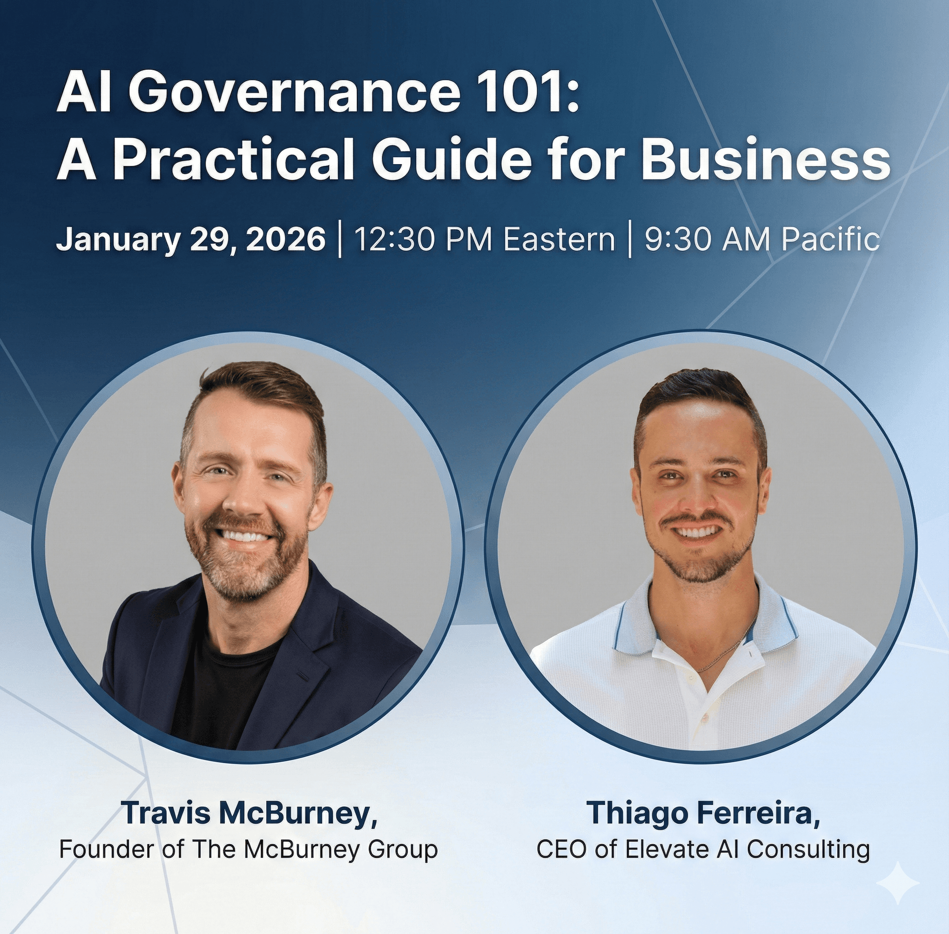 Elevate AI Consulting: FREE AI Governance Webinar: Who Is Accountable for AI — Live working session on AI governance and