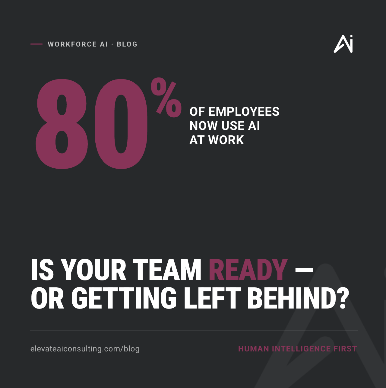 80% of Employees Now Use AI at Work. Is Your Team Ready, or Getting Left Behind?