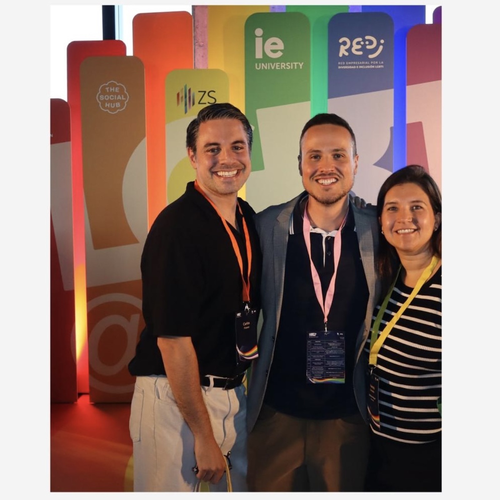 Thiago Ferreira with Carlos D. Franco and Pamela Gonzalez at LGBT+@Work 2026